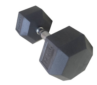 2.5kg - 50kgs Gym Workout Dumbbells, Czarny kolor Rubber Hexagon Dumbbells